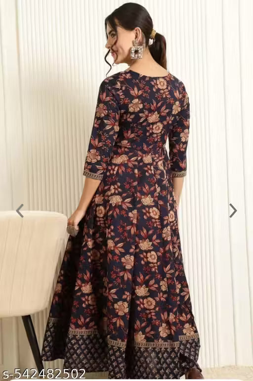 Blue multicolored long/Full length anarkali