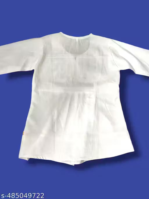 Top | White Cotton & Bell Sleeves Top For Woman's