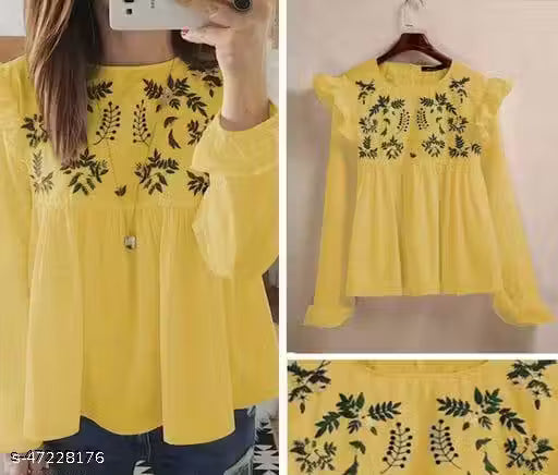 Womens Rayon emboridery top